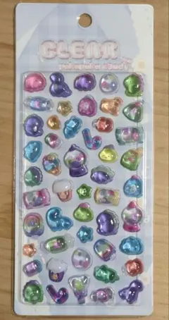 【新品未開封】クリアぷくぷくカラフルキャンディシール　恐竜