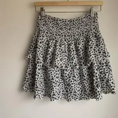 花柄フリルティアードスカート　キッズ　重ね着にも