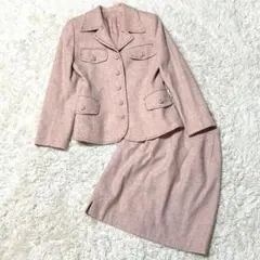 baiou 昭和レトロ バブリースーツ ウール セットアップ ピンク 9