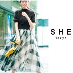 SHE Tokyo 激レア　シートーキョー　チェック　チュールスカートのサムネイル