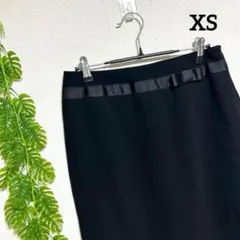 アンクライン・XS ひざ丈タイトスカート ブラック リボン付きのサムネイル
