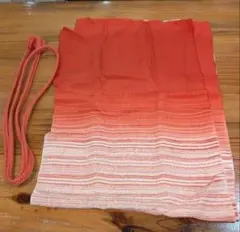 帯揚げ オレンジとクリームのグラデーション＆帯締めセット♪