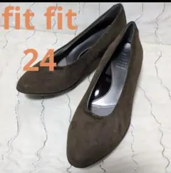 フィットフィット撥水ポインテッドスニーカーパンプス 24cm