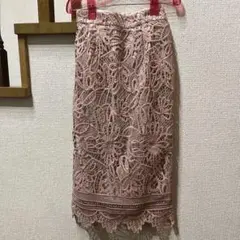 JUSGLITTY ピンク レースタイトスカート サイズ1