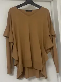 LOUNIE フリルスリーブニットプルオーバー