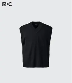 UNIQLO :C ニットベスト ブラック　Sサイズ