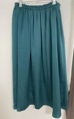 Green label relaxingロングスカート グリーン ウエストゴム