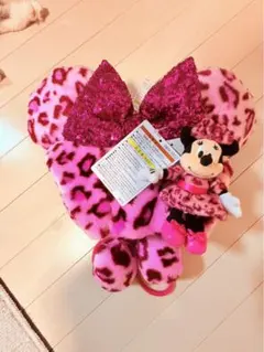 ミニー ファンキャップ ヒョウ柄 ピンク