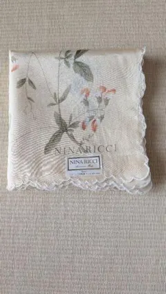 NINA RICCI ハンカチ 花柄 刺繍 スカラップのサムネイル