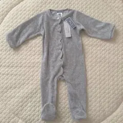 新品タグ付✨【jacadi】ジャカディ スカラップ足付きロンパース グレー