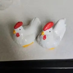 鶏の置物 2個セット インテリア