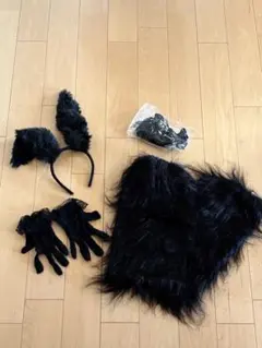 バニーガール コスプレ衣装 JK 文化祭 ブラック ファー