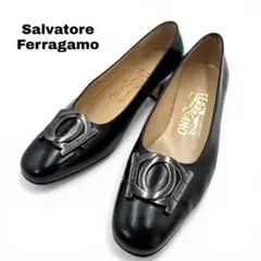Ferragamo フェラガモ ガンチーニ ブラック パンプス 23㎝