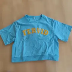 FERVID ロゴ刺繍 Tシャツ ライトブルー 100cm