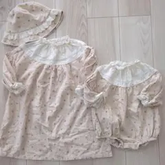 姉妹お揃い anggo 韓国 ワンピース ロンパース 花柄