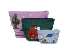 BAGGU GOポーチ 3点セット スヌーピー ピーナッツ