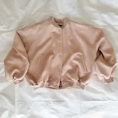 ZARA スエード調 ブルゾン ピンクベージュ