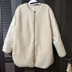 Lサイズ　シューラルー　2way キルティング ボア コート