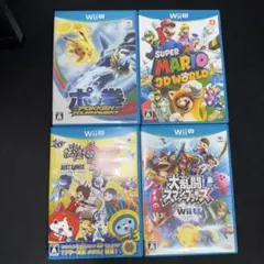 Wii Uソフト 4本セット まとめ売り マリオ スマブラ ポッ拳 妖怪ウォッチ
