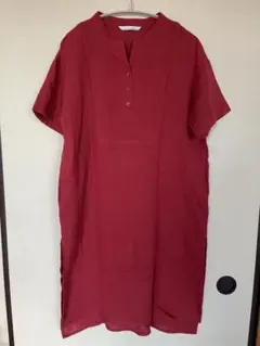 リブインコンフォート Sサイズ ロングワンピース レッド フェリシモ