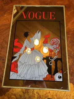 希少 ヴィンテージ VOGUE パブミラー 壁掛鏡 アンティーク ヴォーグ 希少 ヴィンテージ VOGUE パブミラー 壁掛鏡 アンティーク ヴォーグ