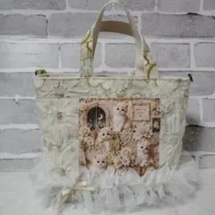 に*る様 ハンドメイド トートバッグ&ポーチ 猫 インド刺繍 ブルー うさ