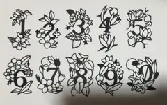 数字の切り絵 1~0