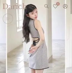 darich ウエストオープンチェックミニワンピース