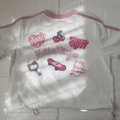 Hello Kitty 半袖トップス ドロスト仕様