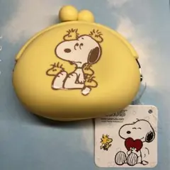 スヌーピー コインケース がま口 イエロー