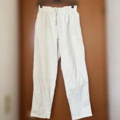 GU ホワイト ワイドパンツ ウエストゴム