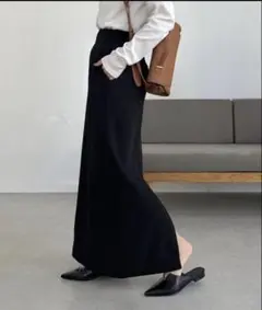 カプリシュレマージュ マキシIラインスカート　ブラック　黒のサムネイル