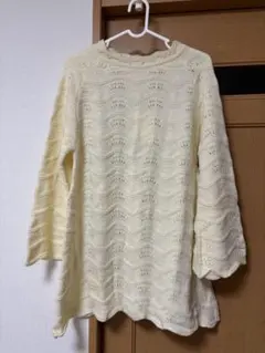 nugu パンチングニットミニワンピース
