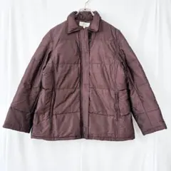 美品✨ ダウン ジャケット ブラウン 光沢 軽量 ジップアップ レトロ 小さめのサムネイル