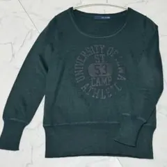 スローブイエナ ロゴニット セーター グリーン トップス ウール混