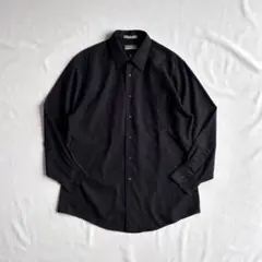00s VAN HEUSEN satin stripe shirt BLK