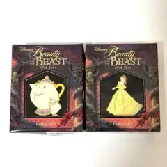 美女と野獣 10周年記念 ピンバッジ 2個セット　ベル　ポット夫人　チップ