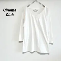 Cinema Club Tシャツ　カットソー　7分袖　アイボリー　M