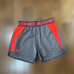 UNDER ARMOUR グレー/オレンジショートパンツ SM