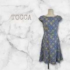 TOCCA トッカ 総刺繍 花柄 ワンピース ブルー サイズ2