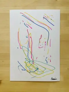 手描きイラスト　オリジナルイラスト　アナログイラスト　抽象画イラスト