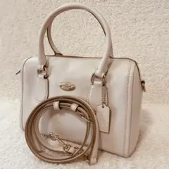 COACH ハンドバッグ 2way ショルダーバッグ 白系 斜め掛け