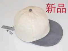 新品 高級ブランド やぎ革製 キャップ 帽子 花柄 定価34,000円