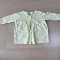 プティマイン　サイズ90 イエロー コットン カーディガン