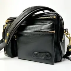 ◇未使用級/2way◇HERZ 多機能 ショルダーバッグ ブラック CW-96 