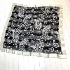 J.G.DUBOIS シルク　スカーフ　ビンテージ　大判110✖️110