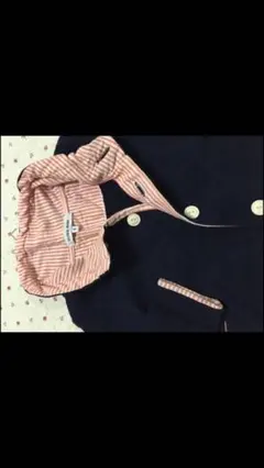 グローバルワーク カーディガン 美品 ネイビー ストライプ90〜100