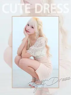 ティカ☆パススリーブレースタイトミニドレス☆向葵まる着用☆L☆タグ付☆ワンピース