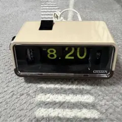 整備済み・動作正常】CITIZENパタパタ時計 ハイリーフ・カーチス 緑