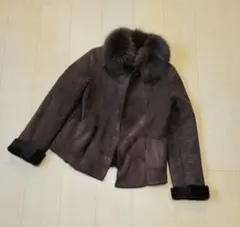 た392超美品✨️★レリアン 最高級ムートンジャケット フォックスファー